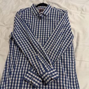 Untuckit xl slim blue gingham